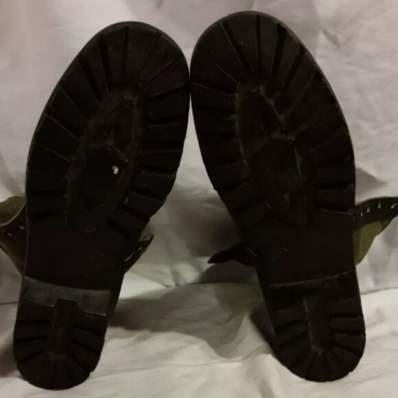 1960S sz13XN BATA VIETNAM SPIKE PROTECTIVE GREEN JUNGLE BOOTS JUNE 1966 SI 525